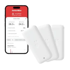 SwitchBot IP65 Hygrometer Thermometer Innen Außen, Bluetooth Thermometer con Taupunkt/VPD/Absolute Feuchtigkeitssensor, Außenthermometer, SwitchBot Hub ist für den Wi-Fi-Modus erforderlich 2,4 GHz Nur