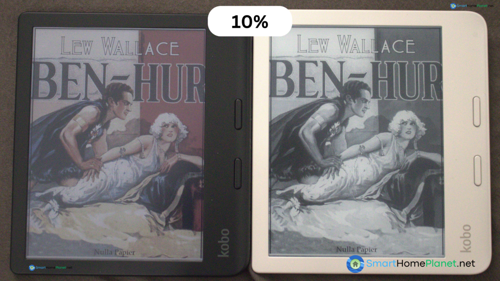 Kobo Libra Color vs Libra 2 - Book Cover bei 10% drinnen