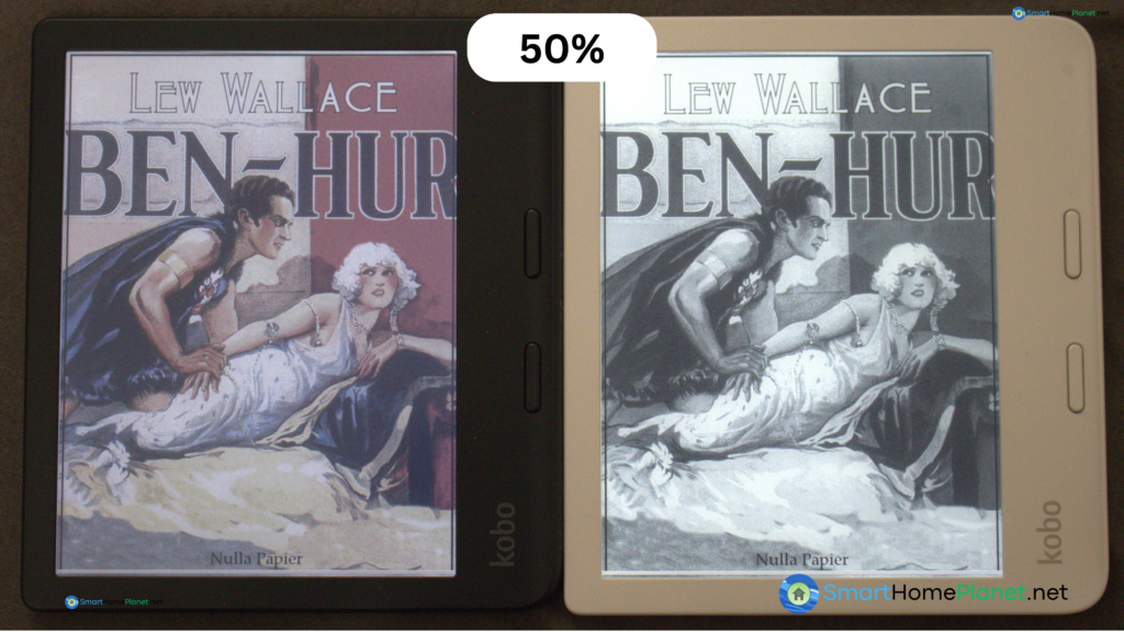 Kobo Libra Color vs Libra 2 - Book Cover bei 50% drinnen