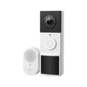 Tapo TP-Link D210 Video-Türklingel Akku (Video Doorbell) | Türklingel mit Kamera, 2K 3MP, Farbe Nachtsicht, Zwei-Wege-Audio, 6400mAh Nicht entfernbarer Akku, KI-Erkennung, Mit Chime