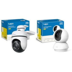TP-Link Tapo C500 WLAN-Überwachungskamera für den Außenbereich, 360 Grad Tapo C200 360°-WLAN-Überwachungskamera für den Innenbereich, FHD 1080P, Nachtsicht