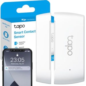 Tapo Intelligenter Kontaktsensor, Echtzeit-Überwachung, Smart-Fenster und sofortige Push-Benachrichtigung, Batterie im Lieferumfang enthalten, einfache Installation, funktioniert mit Alexa, Tapo Hub,
