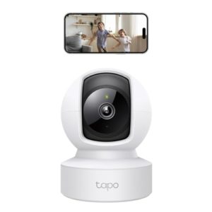 Tapo TP-Link C212 360° WLAN Überwachungskamera, Ethernet/Wi-Fi-Anschluss,2K Auflösung, Bewegungsverfolgung, Nachtsicht, Zwei-Wege-Audio, kompatibel mit Alexa und Google Assistant, für Babys/Haustiere