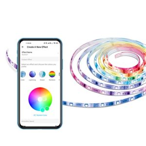 Tapo RGBIC LED Strip 5m, beschichteter Smart LED Streifen, 50 verschiedene Farbzonen Segmentcontrol, 16 Mio. Farben, kompatibel mit Amazon Alexa, Hey Google (Tapo L920-5)