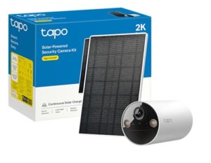 Tapo C410 KIT Solar Überwachungskamera Aussen Akku, 2K 3MP, Farbnachtsicht, MicroSD-Speicher, 6400-mAh Nicht entfernbarer Akku, Zwei-Wege-Audio, Personenerkennung, Alexa&Google Assistant, 2,4 GHz