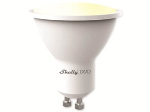 Shelly Duo RGBW GU10 | WLAN betriebene Glühbirne mit Stromüberwachung und mit Dimm- und Farbfunktionen | Hausautomatisierung | iOS Android App | Alexa und Google Home kompatibel | Energieeffizient