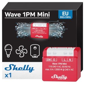 SHELLY WAVE 1PMM - Shelly Qubino Wave 1PM Mini, Relais, max 8A, 1 Kanal, Z-Wave