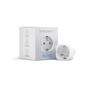 Aeotec Smart Switch 7 | Z-Wave Plus Smart Home Steckdose | Schaltsteckdose sehr klein | Messsteckdose |App steuerbar (Smart Home Hub erforderlich)| schaltbare Steckdose | Hausautomation, Haussteuerung