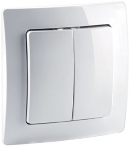 devolo Home Control Funkschalter (Z-Wave Hausautomation, Haussteuerung per iOS/Android App, Smart Home Aktor, Aufputz Installation, einfache Anbringung) weiß