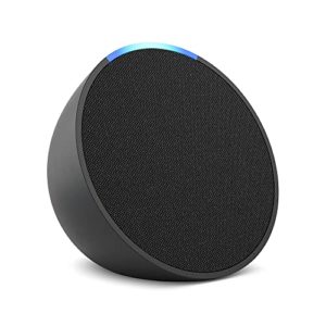 Echo Pop | Internationale Version | Kompakter und smarter WLAN- und Bluetooth-Lautsprecher mit sattem Klang und Alexa | Anthrazit