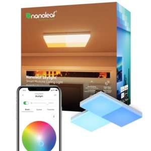 nanoleaf Skylight Starter Kit, 3 LED RGBCW Smarte Deckenleuchten - Modulare WLAN LED Deckenlampen, 16 Mio. Farben, Dimmbar, Musik & Bildschirm Sync, Funktioniert mit Apple Home Alexa Google
