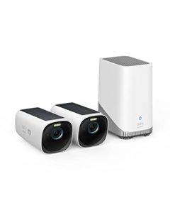 eufy Security S330 eufyCam 3, überwachungskamera aussen, 4K kabellose überwachungskamera solar 2+1 mit Gesichtserkennung K.I., Farbige Nachtsicht, Erweiterbarer Speicher 16TB, Gebührenfreie Nutzung