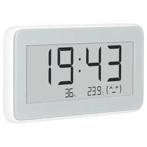 Xiaomi Temperature I Humidity Monitor Pro, Monitor Temperatury i Wilgotności Z Bluetooth, Wyświetlacz Z Godzinami E-Ink, Inteligentna Łączność, Umiejętność Wszędzie Biały, Wersja Włoska