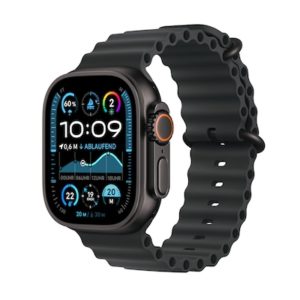 Apple Watch Ultra 2 LTE 49mm schwarzes Titan Gehäuse mit schwarzen Ozean Armband