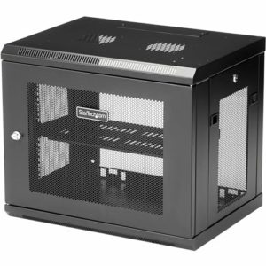 StarTech.com 2-Pfosten 9HE Wand Netzwerkschrank mit 1HE Fachboden, 19" Wand Server Rack für IT / Daten Computer Ausrüstung