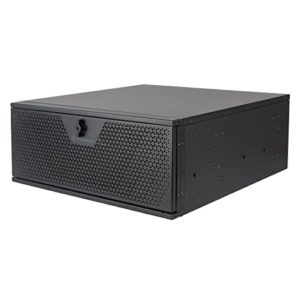 SilverStone Technology SST-RM44-4HE-Rackmount-Servergehäuse mit verbesserter Flüssigkühlkompatibilität, Schwarz