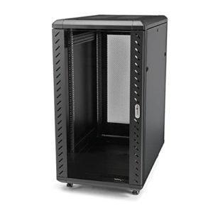 StarTech.com 4-Pfosten 22HE Serverrack/Schrank, 19" Daten-Rack/Schrank für IT-/Netzwerkgeräte, Serverschrank mit verstellbaren Montageschienen, 19 Zoll Server Rack