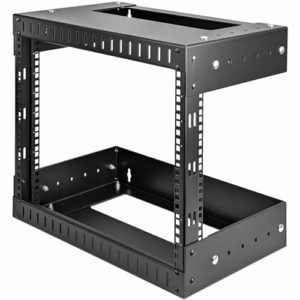 StarTech.com 2-Pfosten 8HE Heavy-Duty Wandmontage Netzwerk-Rack, 19" Open Frame Server Rack mit Einstellbarer Tiefe, Wandmontage Daten-Rack für IT/AV/Patch Panele/Computer-Ausrüstung (RK812WALLOA)