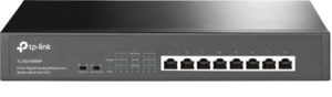 TP-Link TL-SG1008MP 8-Port Gigabit PoE Switch mit 8 PoE+ Ports (Rackmount, 153 Watt, geschirmte RJ-45 Ports,IEEE-802.3af/at PoE, Plug-and-Play, lüfterlos, robustes Metallgehäuse) Schwarz