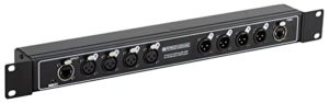 Pronomic NetCore SR-3FM Multicore-Rackbox F/M Parallel - Rackeinheit mit 4 XLR-Buchsen (female), 4 XLR-Buchsen (male) und 2x RJ45 Buchse - zur Übertragung analoger oder digitaler Signale