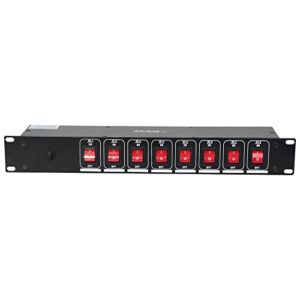 Ibiza LC806S Stromverteiler 8-fach Steckdosenleiste 19" DJ Switch Schalter Lichtsteuerung Lichtleiste Lichtanlage Board Party Event Disco Club