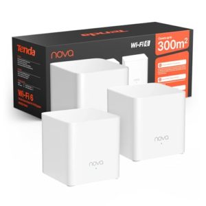 Tenda Nova Mesh WLAN WiFi 6 System, AX1500 Dualband WLAN Mesh Repeater & Router Kompatibel mit Amazon Alexa, mpfohlen für Häuser mit 3-5 Schlafzimmern,OFDMA und MU-MIMO, MX3 3er-Pack