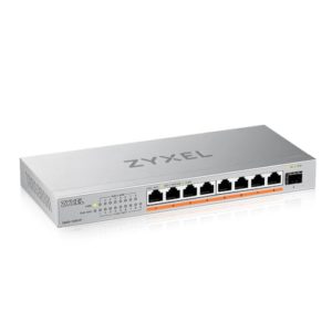 Zyxel 8-Port PoE 2.5G Multi-Gig Unmanaged Switch @ 100W mit 8 x PoE++(60W), 1 x 10G SFP+ |Desktop- oder Wandmontage [XMG-108HP]