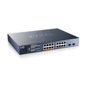 Zyxel XMG1915-18EP, 16-Port 2.5GbE, 2 SFP+, 8 x PoE++ 180W Smart Switch, hybird Mode, standalone or NebulaFlex Cloud