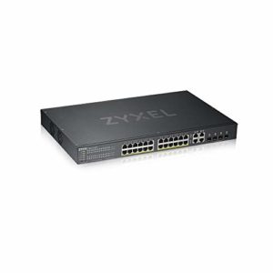 Zyxel GS1920-24HP V2 Smart Managed Switch 24x Gigabit Ethernet (24x PoE+, max. 375 Watt), 4x GbE/SFP Combo