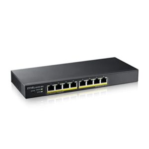 Zyxel GS1915-8EP, 8-Port GbE PoE Smart Hybrid Mode Switch, Standalone oder NebulaFlex Cloud, 60 Watt 802.3at, Desktop, Lüfterlos