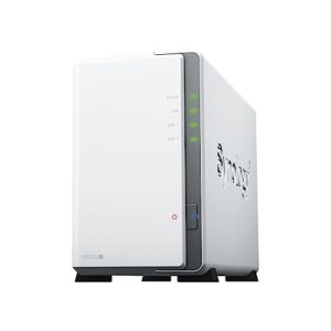 Synology DS223j 2-Bay Diskstation NAS (Realtek RTD1619B 4-Core 1.7 GHz 1GB DDR4 Ram 1xRJ-45 1GbE LAN-Port) Bundle mit 2 x 4TB WD RED Plus HDD (WD40EFPX - 68C6CN0)