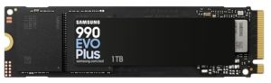 Samsung 990 EVO Plus NVMe M.2 SSD 1 TB, PCIe 4.0 x4 / PCIe 5.0 x2, NVMe 2.0 (2280), 7.150 MB/s Lesen, 6.300 MB/s Schreiben, Interne SSD für Gaming und Grafikbearbeitung, MZ-V9S1T0BW