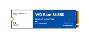 WD Blue SN580 NVMe SSD 2 TB (PCIe Gen4 x4, bis zu 4.150 MB/s Lesen, M.2 2280, nCache 4.0-Technologie) Blau