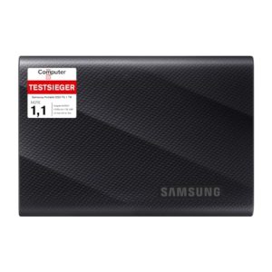 Samsung Portable SSD T9 1 TB USB 3.2 Gen2x2 Typ-C Schwarz bis 2.000 MB/s PC/Mac