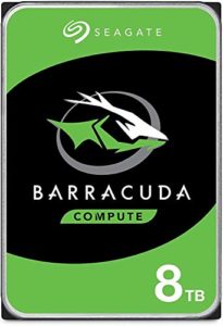 Seagate BarraCuda 8TB interne Festplatte HDD, 3.5 Zoll, 5400 U/Min, 256 MB Cache, SATA 6GB/s, silber, Modellnr.: ST8000DM004